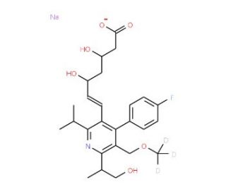 Hydroxy cerivastatin-d3 sodium salt - chemical structure image