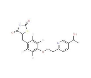 Hydroxy Pioglitazone Labeled d4 (CAS 146062-44-4 (unlabeled)) - chemical structure image