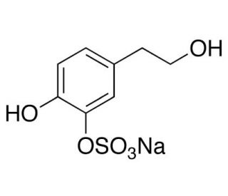 Hydroxy tyrosol 3-sulfate sodium salt (CAS 1391053-88-5) - chemical structure image