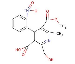 Hydroxydehydro Nifedipine Carboxylate (CAS 34783-31-8) - chemical structure image