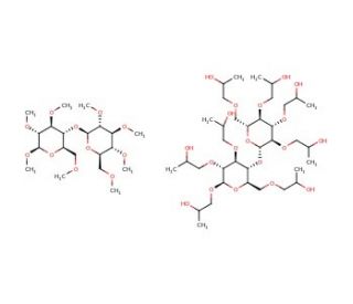 (Hydroxypropyl)methyl cellulose (CAS 9004-65-3) - chemical structure image