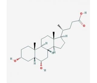 Hyodeoxycholic acid (CAS 83-49-8) - chemical structure image
