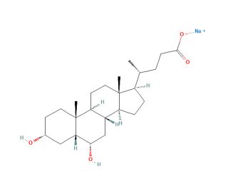 Hyodeoxycholic acid sodium salt (CAS 10421-49-5) - chemical structure image