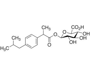 Ibuprofen Acyl-&beta;-D-glucuronide (CAS 115075-59-7) - chemical structure image