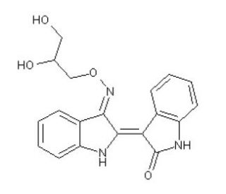 Indirubin-3&prime;-(2,3-dihydroxypropyl)oximether - chemical structure image