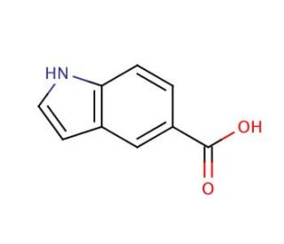 Indole-5-carboxylic acid (CAS 1670-81-1) - chemical structure image