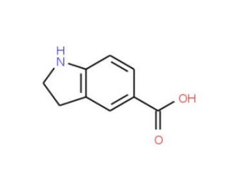 indoline-5-carboxylic acid (CAS 15861-30-0) - chemical structure image