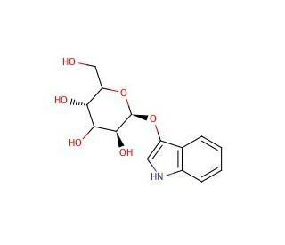 Indoxyl &beta;-D-glucoside (CAS 487-60-5) - chemical structure image