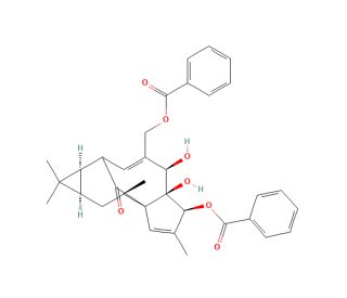 Ingenol 3,20-dibenzoate (CAS 59086-90-7) - chemical structure image