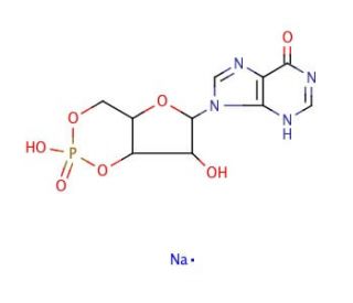 Inosine 3&prime;:5&prime;-cyclic monophosphate sodium salt (CAS 41092-64-2) - chemical structure image
