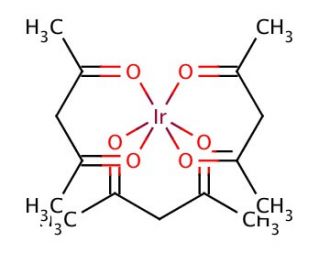 Iridium(III) acetylacetonate (CAS 15635-87-7) - chemical structure image