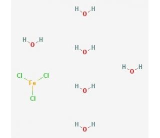 Iron(III) chloride hexahydrate (CAS 10025-77-1) - chemical structure image