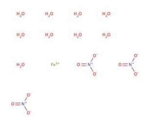 Iron(III) nitrate nonahydrate (CAS 7782-61-8) - chemical structure image