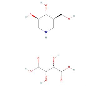 Isofagomine (D-tartrate) in Solution (CAS 957230-65-8) - chemical structure image