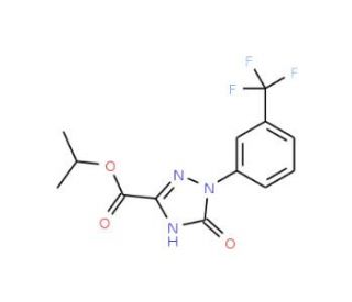 Isopropyl 2,5-dihydro-5-oxo-1-(3-trifluoromethylphenyl)-1H-1,2,4-triazole-3-carboxylate - chemical structure image
