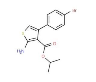 Isopropyl 2-amino-4-(4-bromophenyl)thiophene-3-carboxylate - chemical structure image