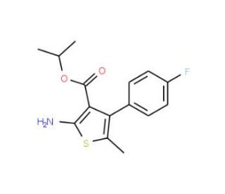 Isopropyl 2-amino-4-(4-fluorophenyl)-5-methylthiophene-3-carboxylate - chemical structure image