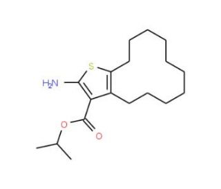 Isopropyl 2-amino-4,5,6,7,8,9,10,11,12,13-decahydrocyclododeca[b]thiophene-3-carboxylate - chemical structure image