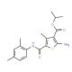 Isopropyl 2-amino-5-{[(2,4-dimethylphenyl)amino]-carbonyl}-4-methylthiophene-3-carboxylate - chemical structure image