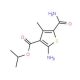 Isopropyl 2-amino-5-(aminocarbonyl)-4-methylthiophene-3-carboxylate - chemical structure image