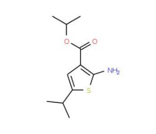 Isopropyl 2-amino-5-isopropylthiophene-3-carboxylate - chemical structure image