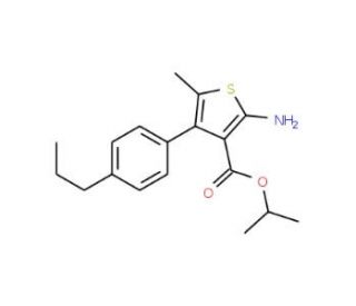 Isopropyl 2-amino-5-methyl-4-(4-propylphenyl)-thiophene-3-carboxylate - chemical structure image