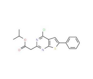 isopropyl (4-chloro-6-phenylthieno[2,3-d]pyrimidin-2-yl)acetate - chemical structure image