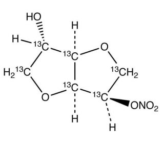 Isosorbide-13C6 5-Mononitrate (CAS 1217604-00-6) - chemical structure image