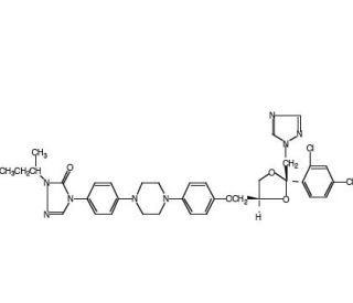 Itraconazole (CAS 84625-61-6) - chemical structure image