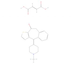 Ketotifen-d3 Fumarate (CAS 1795138-23-6) - chemical structure image