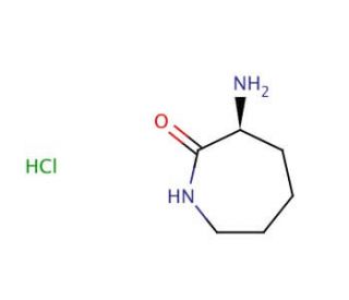 L-(−)-α-Amino-ε-caprolactam hydrochloride (CAS 26081-07-2) - chemical structure image