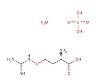 L-(&plus;)-Canavanine sulfate salt monohydrate (CAS 206996-57-8) - chemical structure image