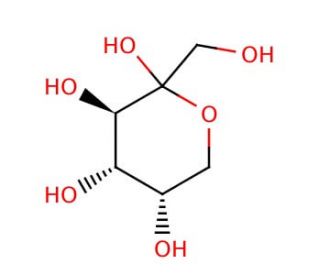 L-(&plus;)-Fructose (CAS 7776-48-9) - chemical structure image