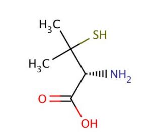 L-(&plus;)-Penicillamine (CAS 1113-41-3) - chemical structure image