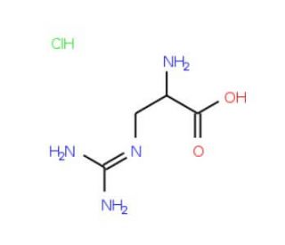 L-2-Amino-3-guanidinopropionic acid hydrochloride (CAS 1482-99-1) - chemical structure image