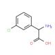 L-3-chlorophenylglycine 的分子结构, CAS编号: 119565-00-3 L-3-chlorophenylglycine (CAS 119565-00-3) - chemical structure image
