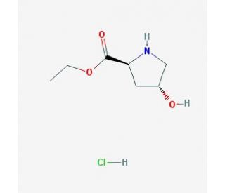 L-4-Hydroxyproline ethyl ester hydrochloride (CAS 33996-30-4) - chemical structure image