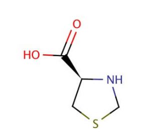 L-4-Thiazolidinecarboxylic acid (CAS 34592-47-7) - chemical structure image