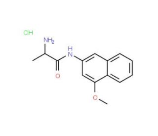 L-Alanine 4-methoxy-&beta;-naphthylamide hydrochloride (CAS 3438-14-0) - chemical structure image