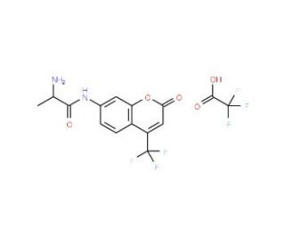 L-Alanine 7-amido-4-(trifluoromethyl)coumarin, trifluoroacetate salt (CAS 201847-57-6) - chemical structure image