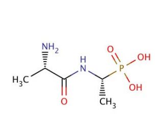 L-Alanyl-L-1-aminoethylphosphonic acid (CAS 60668-24-8) - chemical structure image