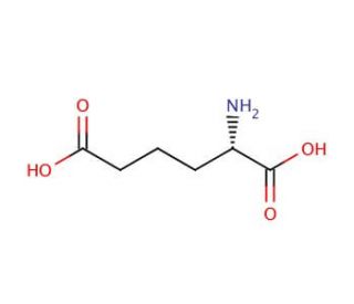 L-&alpha;-Aminoadipic acid (CAS 1118-90-7) - chemical structure image