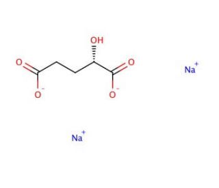 L-&alpha;-Hydroxyglutaric acid disodium salt (CAS 63512-50-5) - chemical structure image