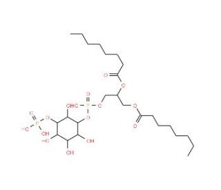 L-&alpha;-Phosphatidyl-D-myo-inositol 3-monophosphate, dioctanoyl - chemical structure image
