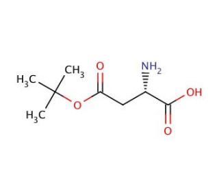 L-Aspartic acid 4-tert-butyl ester (CAS 3057-74-7) - chemical structure image