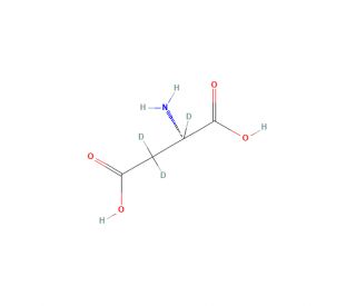 L-Aspartic Acid-d3 (CAS 3842-25-9) - chemical structure image