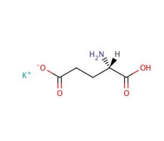 L-Glutamic acid monopotassium salt monohydrate (CAS 6382-01-0) - chemical structure image