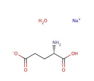 L-Glutamic acid monosodium salt monohydrate (CAS 6106-04-3) - chemical structure image