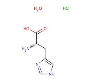 L-Histidine monohydrochloride monohydrate (CAS 5934-29-2) - chemical structure image