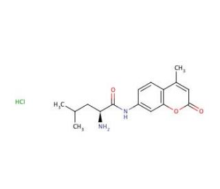 L-Leucine 7-amido-4-methylcoumarin hydrochloride (CAS 62480-44-8) - chemical structure image
